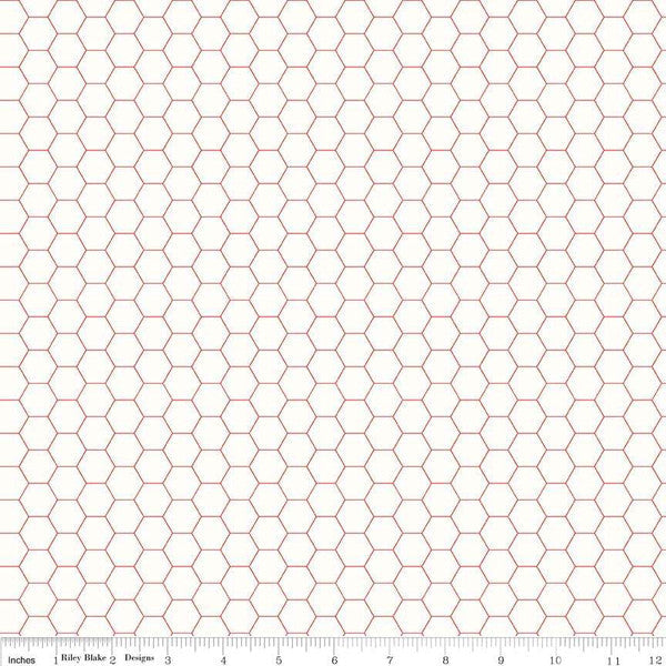 Bee Backgrounds - Red Honeycomb