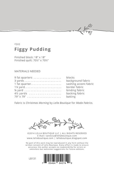 Figgy Pudding Paper Pattern